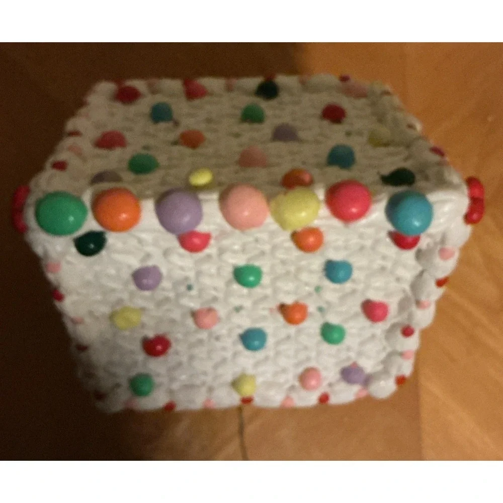 Claydough Gingerbread Lighted House 13.5" Tall Candy Canes Gumdrops - Picture 13 of 15